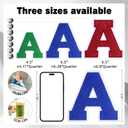 2 x 6 Inch Varsity Letter Patches White Iron On Letters Chenille Large Iron On Letters for Clothing Jersey/Jacket/Hoodie/Varsity C