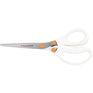 Fiskars Fringe Scissors White and Orange Stainless Steel Blades for Crafting Gift Wrapping and Paper Projects Comfortable Handles