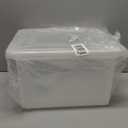 IRIS USA File Box, Plastic File Boxes With Lids, Document Organizer for Letter/Legal File, Document Box, Storage Bin For Hanging Files, Secure Latching Lid Stackable BPA-Free, Clear 35 Qt. 1 Pack