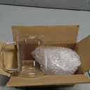 Glass Coffee Mugs, 12 oz iced coffee cups, Clear Tea Cups Set of 2, Glass Mugs with Handles, Glass Cups for Latte, Cappuccino, and Tea