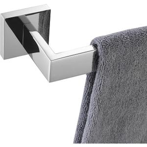 KOKOSIRI 20-Inch Single Towel Bar, Bathroom Kitchen Towel Holder, Wall Mounted SUS304 Stainless Steel Towel Rack, Polished Chrome, B4003CH-L20