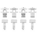 4 Pair Engine Cover Retainers, Shield Thumb Pins with Screws Nuts Retainers Compatible with Ford F150 Edge Explorer Replace W716006-S439 BB5Z-00817-A