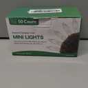 YOUNGAR 13FT 50 Clear Christmas Lights Outdoor, UL Approved Christmas Tree Lights with Brown Wire, Incandescent Mini Light Plug in for Indoor Outdoor Tree Patio Garden Xmas Decor