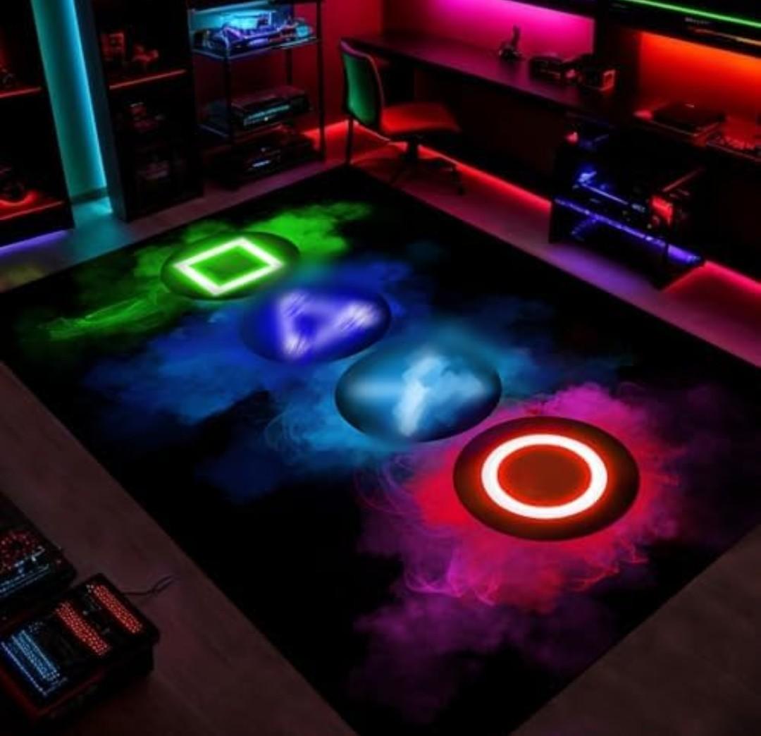 Gaming Rug for Boys Room, 5'x7' Game Rug Gamer Rug for Bedroom Livingroom Game Room Carpet Gaming Room Decor