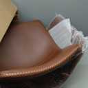 DUMOS 26 Inch Counter Height Bar Stools Set of 2, Modern Faux Leather High Barstools with Back and Metal Leg, Bar Chairs for Kitchen lsland, Brown