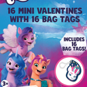My Little Pony 16 Mini Valentines With 16 Bag Tags 3+