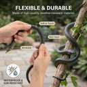 3-Pack Ultra-Realistic Rubber Snakes for Halloween Decorations, Garden Bird Scare, Pranks Large Fake Black Mamba Toy (47 & 31.5) Durable Outdoor/Indoor Props