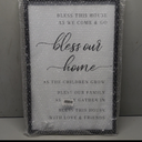 comurdyo Bless This Home Wall Decor 16"24" Modern Rustic Farmhouse Inspirational Blessing Sweet Family Quote Scripture Sign For Living Room Bedroom House Wall Art Hanging (Black)
