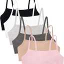 Fruit of the Loom Women's Spaghetti Strap Cotton Sports Bra - All-Day Comfort & Easy Movement - Value Packs (40)
