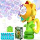 Bubble Machine for Kids, Automatic Sunflower Bubble Maker for Toddlers, Portable Battery Operated Bubble Toys for Indoor Outdoor Birthday Party-Yellow