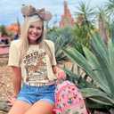 Magical Shirt for Women Magic Kingdom Shirts Oversized Graphic Short Sleeve T-Shirt Casual Holiday Vacation Tee Tops (Yellow, XL)