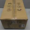 PHOSPHOR Gold Hurricane Candle Holder 6-Piece Tall Glass Candle Holder with Gold Metal Frame for Table Centerpieces, Weddings, Christmas, Parties, Home Decor