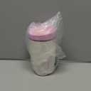 Owala SmoothSip Slider Insulated Stainless Steel Coffee Tumbler, Reusable Iced Coffee Cup, Hot Coffee Travel Mug, BPA Free 12 oz, Pink/Tan (Daybreak)