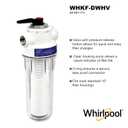 Whirlpool 10 x 2.5 Inch Whole House Water Filtration System WHKF-DWHV, 3/4" Ports, Clear Housing, NSF Certified Water Filter WHKF-GD05 Included