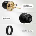 3 Pack Keyed Matte Black Door Knob with Lock Key for Bedrooms Bathroom Closet Pantry Office Standard Indoors Exterior Interior Door Knobs for Doors Hardware Locking Door Handle Keys House Home Decor