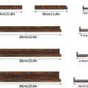 Giftgarden 24 Inch Wall Mounted Floating Shelves Set of 5, Rustic Wood Wall Shelves for Bathroom, Bedroom, Kitchen, Living Room Storage and Decoration, Brown Picture Ledge