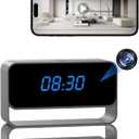Mini WiFi Camera with Clock - Full HD 1080P - Wireless Nanny Cam for Home Office Security - Strong Night Vision - Cloud Storage
