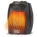BLACK+DECKER Personal Ceramic Heater, Space Heater for Office Desk, Home Office & Personal Use Desk, 2 Heat & Fan Only Settings, Adjustable Thermostat, BHDC201, Black