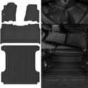 Naibeve Floor Mats Truck Bed Mat for 2025 Ram 1500 Crew Cab Without Rear Under-Seat Factory Storage Bucket Seat Short Bed (5.7 FT/67.4inches), All Weather for Ram 1500 Floor Mats Accessories