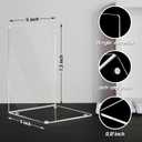 HappyHapi Acrylic Bookends for Shelves, 12 Pcs Clear Book Ends for Heavy Books, Decorative Book Holder for Home Library Office, 5 x 5 x 7.3 inch6 Pair