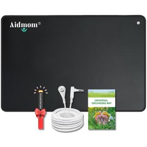 Professional Grounding Mat for Sleep - Improve Sleep Quality, Reduce Stress Fatigue Anxiety, Balanced Energy, Durable Conductive Carbon Grounding Pad for Healthy Therapy Indoors (24"x16")
