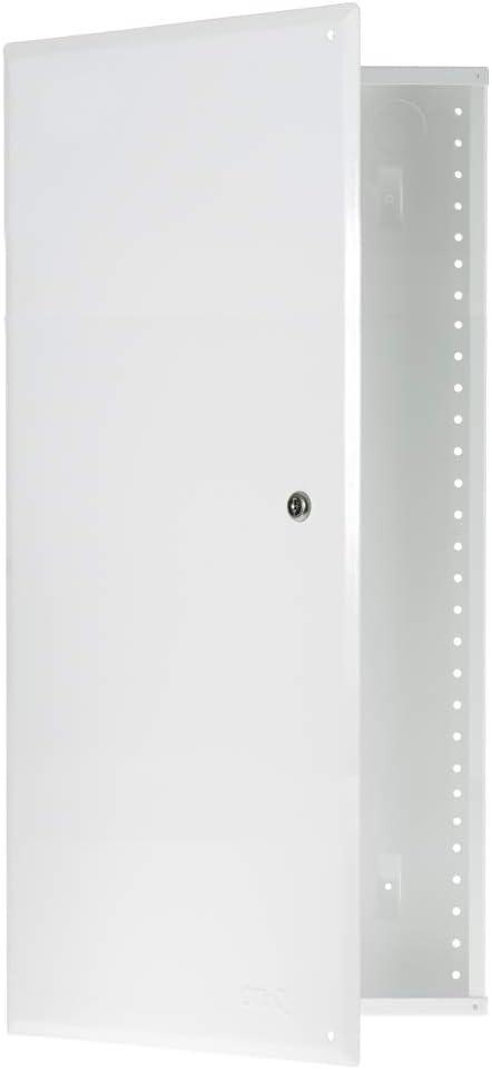 On-Q 28" Structured Media Enclosure with Hinged Cover Lock, 20 Gauge CRS, Flush or Surface Mount
