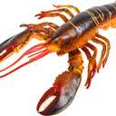Hiawbon 13 Inch Realistic Lobster Figure - Plastic Lobster Figurine for Home Desktop Decoration