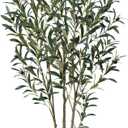 Artificial Olive Tree 5ft, Tall Faux Olive Tree with White Planter, UV-Resistant Fake Plants for Indoor and Outdoor Decor, Realistic Potted Plants for Home, Office & Living Room Decor VN158 (Green)
