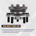 KUSATEC 513303 2pcs Front Wheel Bearing and Hub Assembly Compatible with 2008-2014 Subaru Forester Impreza 2013-2014 XV Crosstrek 2005-2014 Subaru Outback Legacy, 5 Lug Bolts w/ABS