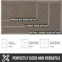 HIYARD Sturdy Front Door Mat, Absorbent Muddy Dirt Resist Welcome Door Mats Outdoor Indoor, Stain and Fade Resistant, Non-Slip Rubber Backing Low Profile Doormat for Entryway, 36x24, Beige