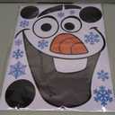 Christmas Snowman Decals - Large Size Snowflakes & Candy Indoor/Outdoor Decorations for Winter Doors & Windows