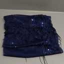 L'VOW Women's Glittering 1920s Scarf Mesh Sequin Wedding Cape Fringed Evening Shawl Wrap