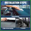 Motoforti Dash Cover, Center Console Non-Slip Dashboard Carpet Mat for Chrysler 300c 2011-2017 Polyester Black,1Pc Long-Lasting
