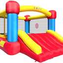 Causeair Inflatable Bounce House with GFCI Blower,12 ft L x 9 ft W,Basketball Hoop,Dart Ball Game,Durable PVC Coated Bounce Area,Jumping Bouncy Castle with Slide