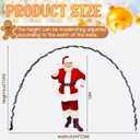 Aurelema 3 Pack 6.6ft Light Arch Christmas Archway with 8 Mode Lights for Outdoor Green Christmas Decor Xmas Holiday Wedding Reusable Doorway Pathway Yard Backdrop Garden Lawn Decoration