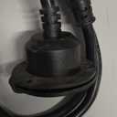 Heavy-Duty 20A 125V AC Port Plug, 12AWG RV Shore Power Inlet Plug with Dual 5-in-1 T-Blade Adapter, 17" Cord AC Power Inlet Socket Plug for RV Trailer Boat Outdoor Electrical Receptacle