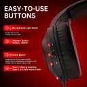 AOC Bluetooth Gaming Headset with Mic for PC, PS5/4, Nintendo Switch, 2.4GHz Wireless Gaming Headphones with RGB, USB-C, 7.1 Virtual Surround 20ms, Latency, 45H Playtime- Red