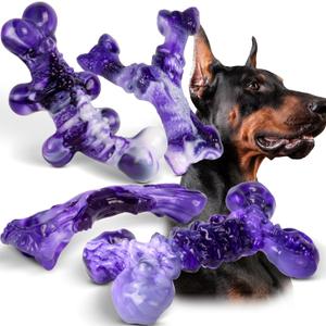 4-Pack Indestructible Chew Toys for Extra-Large Dogs - Aggressive Chewers, Durable Nylon Bone, Heavy Duty Long-Lasting Dog Toys for Large Breed & Strong Chewers