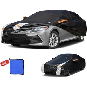 Toyota Camry Car Cover 100% Waterproof All Weather, Gift with Towel, 10 Layers Car Cover Custom Fit 1996-2026 Toyota Camry, Full Exterior Cover Rain Sun UV Protection with Door Zipper.