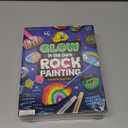Dan&Darci Kids Rock Painting Kit - Glow in The Dark - Christmas Gifts Arts & Crafts for Boys and Girls Ages 6-12 - Craft Activities Kits - Creative Art Toys for 6, 7, 8, 9, 10, 11 & 12 Year Old Kid