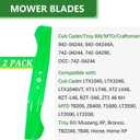 942 04244a High Lift Blades Fit for 46 inch Cub Cadet XT1-LT46 XT2-LX46 LTX1046 RZT-L46 Troy Bilt MTD Craftsman 46" Deck Lawn Mower Replace 942-04244 742-04244A 942-04290 (2 Pack)