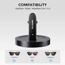 REIKIYA Charging Stand for Ray-Ban Meta Smart Glasses (Gen 1 & 2), Portable Charging Dock for Wayfarer, Headliner, Skyler with 3.3 ft USB-C Cable, Charger for Meta Glasses, RayBan Meta Accessories
