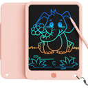 2pcs LCD Writing Tablet 10 Inch, Toys for 3 4 5 6 7 8 9 10 Year Old Boys Girls, Colorful Doodle Board Drawing Tablet, Gift for Boys Toddlers Age 3-12 Years, Memo Board, Drawing Pads with Lanyard (Pink)