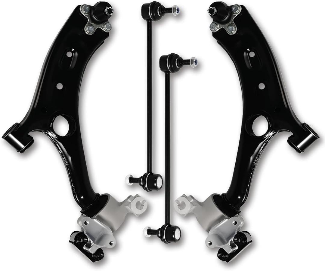 4Pcs Front Lower Control Arm with Ball Joint and Sway Bar Link Kit Compatible with 2017 2018 2019 2020 2021 2022 Honda CR-V, Replaces CMS601054 CMS601055 K750908