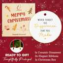 OASSIE Christmas Thank You Gifts for Women - Ceramic Christmas Ornaments 2025 for Tree Decorations - Appreciation Retirement Gifts for Women Boss Coworker Teacher Nurse Friend (White - Difference Gold)