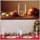 Suclain 24 Pcs Glass Taper Candle Holder Sets 12 Candlestick Holder with 12 White Long Candles for Wedding Party Decor Dinner Decoration(Clear)