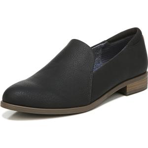 Dr. Scholl's Shoes Womens Rate Loafer Slip On Moc Black Smooth 11 W