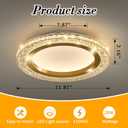 UOFUS 28W Gold LED Flush Mount Ceiling Light 12inch Modern Round Ceiling Light Fixture 3000K-6000K Super Bright Circle Ceiling Lamp for Bedroom Kitchen Bathroom Entryway Hallway Stairwell