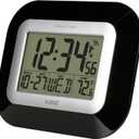 La Crosse Technology Atomic Wall/Table Clock, 7.2-inch H x 8.95-inch W x 1.2-inch D (WT-8005U-B)