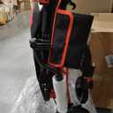 Medorol Transport Chair with Telescopic Handle, Portable Folding Travel Transfer Wheel Chairs for Seniors, 18"-Adjustable Angle, Red